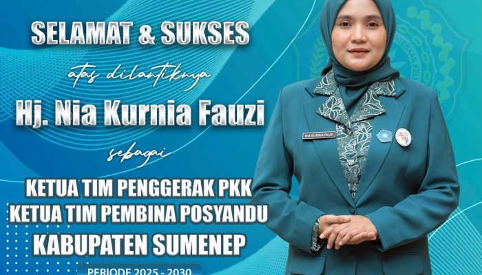 Hj. Nia Kurnia Fauzi Resmi Dilantik sebagai Ketua TP PKK dan Ketua Tim Pembina Posyandu Kabupaten Sumenep Periode 2025-2030