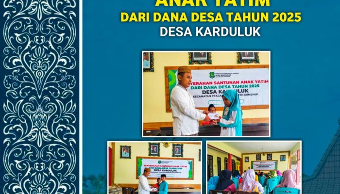 Hikmah Ramadhan 2025, Kades Karduluk serahkan Santunan kepada Anak Yatim