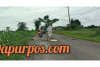 Foto : Penampakan jalan yang rusak di Kecamatan Guluk - guluk Sumenep