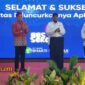 Foto : Bupati Sumenep Achmad Fauzi Wongsojudo Ketika memberikan sambutan didampingi oleh Direktur BPRS 