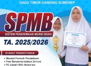Telah di Buka Sistem Penerimaan Murid Baru (SPMB) Yayasan Ar-Rahman Sumber Padang Gadu Timur Ganding Sumenep.