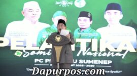 Foto : Wakil Bupati Sumenep KH. Imam Hasyim ketika sedang memberikan sambutan.