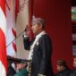 Foto : Bupati Sumenep Dr.H.Achmad Fauzie Wongsojudo, S.H, M.H, ketika sedang memimpin upacara detik-detik Proklamasi