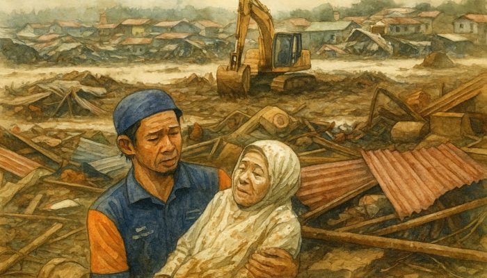Sujud Terakhir di Tengah Bencana: Kisah Mulia Seorang Anak Terhadap Ibu Korban Longsor Aceh