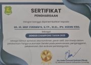 Pemkab Sumenep Ganjar Penghargaan untuk Arif Firmanto atas Komitmen Pengarusutamaan Gender