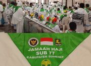 Jamaah Haji Sumenep Bergerak ke Armuzna, Slayer BPRS Bhakti Sumekar Permudah Kenali Sesama Jamaah di Tengah Lautan Umat