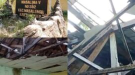 Foto : Kondisi bangunan sekolah yang belum mendapatkan perhatian dan rehab gedung dari pemerintah.