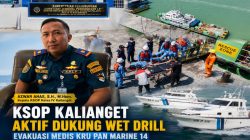 KSOP Kalianget Aktif Dukung Wet Drill Evakuasi Medis Kru Kapal Pan Marine 14 di Blok Maleo